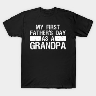 Mens My First Father's Day As a Grandpa Funny Father's Day T-Shirt